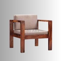 Kurtana Wood Cushion Sofa Chair - Image 3
