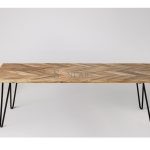 Agua Coffee Table - Rectangular Wooden Coffee Table | Buy Solid Wood Coffee Table | Coffee Table with Iron Legs | Industrial Coffee Table | Soni Art