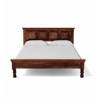 Loumpa Sheesham Wood Carving Bed | Wooden Carved Furniture Online in India | Sheesham Wood Beds Online | Soni Art