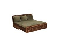 Delvik Sheesham Wood Sofa Cum Bed | Buy Sheesham Wood Sofa Cum Bed Online at Best Prices | Sofa Cum Beds Online in India | Sheesham Wood Furniture Online in India | Soni Art