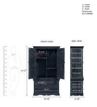 Cardona Solid Sheesham Wood Wardrobe - Image 4