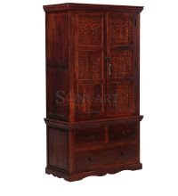 Cardona Solid Sheesham Wood Wardrobe - Image 5