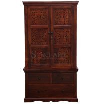 Cardona Solid Sheesham Wood Wardrobe - Image 7