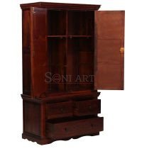 Cardona Solid Sheesham Wood Wardrobe - Image 9