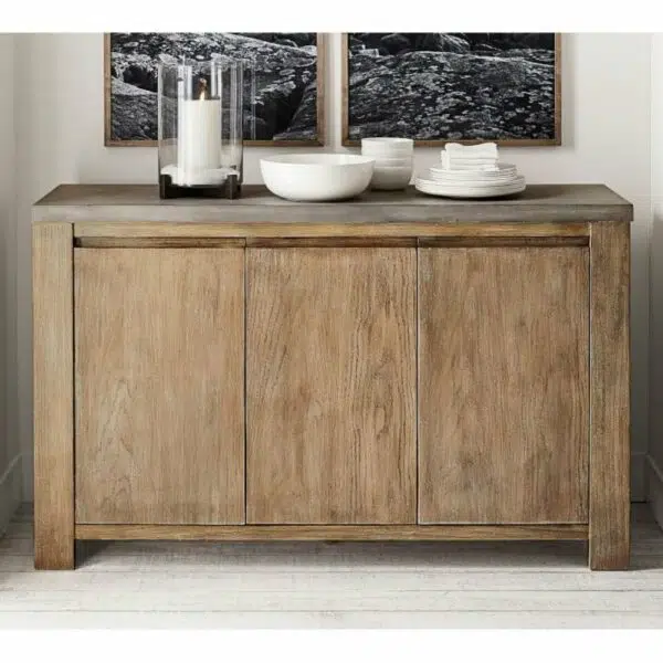 Burnley Solid Wood Buffet Unit | Wooden Sideboard | Wooden Buffet Unit with Storage | Wooden Storage Furniture | Soni Art