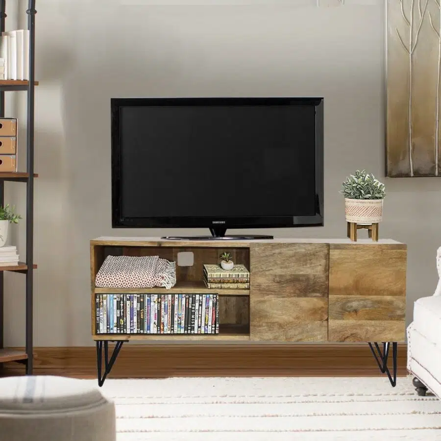 Borrego Wooden TV Console | Solid Wood Console Table | Wooden Console Table | Wooden TV Unit | Wooden Display Unit | Soni Art
