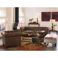 Chesterfield Single Seater Leather Sofa - Image 6
