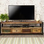 Levia Solid Wood TV Unit | Reclaimed Boat Wood TV Cabinet | TV Cabinet with Storage | Reclaimed Wood Furniture | Soni Art