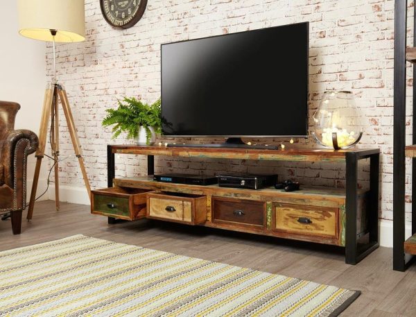 city vibe open widescreen television cabinet 4 The shelf is H18 x W170 x D40 cm | Soni Art