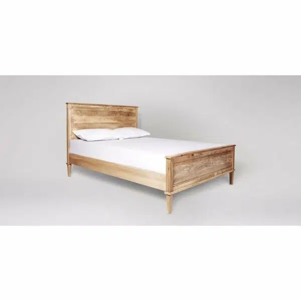 Dafni Solid Wood Bed | Buy Mango Wood Furniture Online in India at Best Prices | Buy Bedroom Furniture Online in India | Buy Wooden Double Beds Online in India | Soni Art