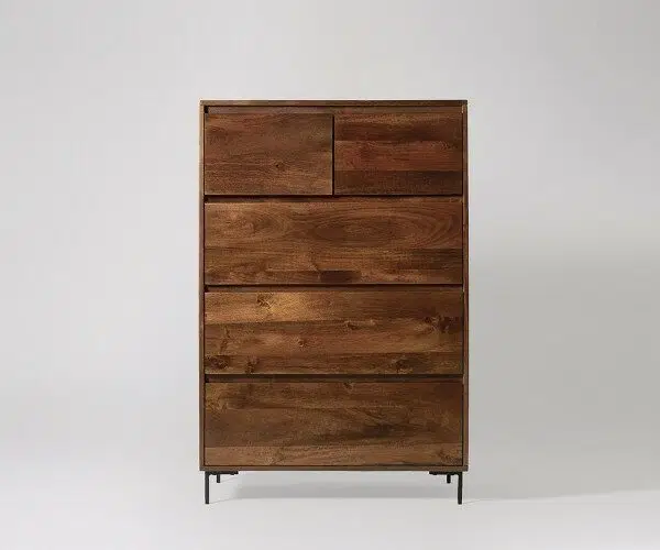 Inzella Mango Wood Chest of Drawers | Wooden Storage Furniture | Soni Art