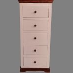 Bristol Classic White Wooden Chest of Drawers | Buy Tall Wooden Chest of Drawers Online | 5 Drawer Chest of Drawers | Wooden Cabinet with Drawers | Soni Art