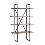 Corral Solid Wood Industrial Bookshelf | Solid Wood Bookshelf | Wooden Storage Furniture In India | Soni Art