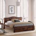 Maharaja Solid Sheesham Wood Bed | Wooden Double Bed Online | Solid Wood Double Bed | Sheesham Wood Beds | Buy Beds without Storage | Soni Art