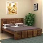 Tirana Solid Sheesham Wood Bed | Buy Wooden Bed Online | Buy Wooden Double Bed Online | Solid Wood Bed | Wooden Bedroom Furniture Online | Soni Art