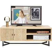 Handcarved Mango Wooden TV Unit | Solid Wood TV Cabinet | Soni Art
