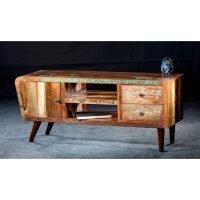 Selce Reclaimed Wood TV Cabinet | Living Room TV Unit | TV Cabinet with Storage | Wooden TV Cabinet | Reclaimed Wood Furniture | Soni Art