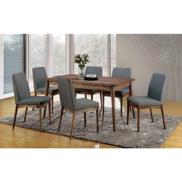 natural tone finish furniture of america dining room sets idf 3371t 7pc 31 1000 | Soni Art