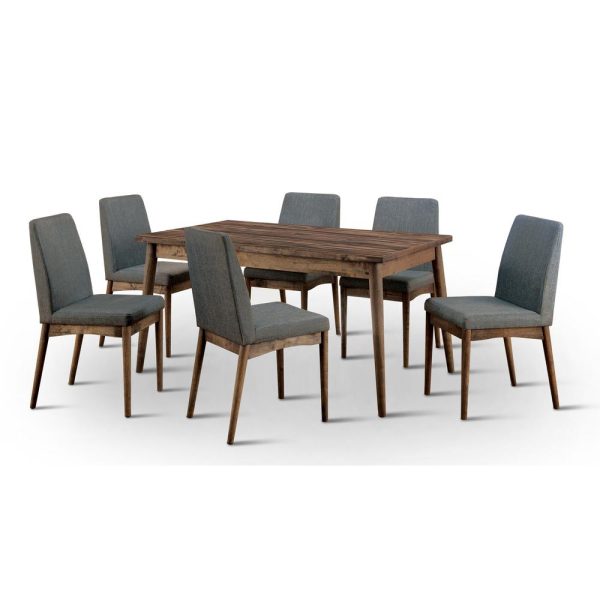 natural tone finish furniture of america dining room sets idf 3371t 7pc 64 1000 | Soni Art