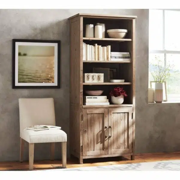Nocton Solid Wood Buffet Unit | Tall Wooden Buffet Unit | Buffet Unit with Doors | Sideboard Buffet Unit | Mango Wood Furniture | Soni Art