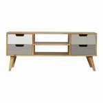 Hofell Mango Wood TV Console | Solid Wood TV Unit | Living Room Furniture | Solid Wood Furniture | Soni Art