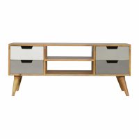 Hofell Mango Wood TV Console | Wooden Display Unit for Living Room | Mango Wood Furniture Online in India | Wooden TV Units at Best Prices Online in India | Soni Art