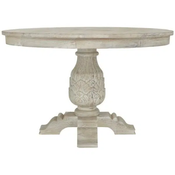 Nixon Wooden Dining Table | Round Dining Table set | Mango Wood Furniture | Soni Art | Dining Room Furniture
