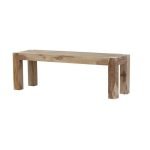 Forio Modern Gray Sheesham Wood Dining Bench | Wooden Dining Bench | Solid Wood Dining Room Furniture | Soni Art