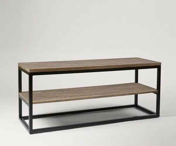 Arlon Industrial TV Console | Mango Wood TV Cabinet | Industrial Furniture Wooden TV Console | Wooden Television Unit | Soni Art