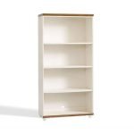 Heriot White Color Solid Wood Bookshelf | Wooden Bookshelf | Buy Bookshelfs In India | Soni Art
