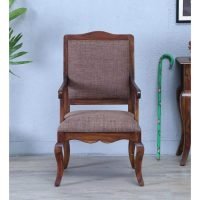 Ankila Sheesham Wood Accent Side Chair | Wooden Chair | Wooden Dining Chair | Carved Dining Chair | Wooden Chair Furniture | Soni Art