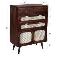 Fazana Wooden Storage Chest of Drawer 48 inch - Image 4