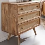 Weisel Mango Wood Cane Chest of Drawers | Solid Wood Chest of Drawers | Wooden Chest of Drawers | Cane chest of drawers | Soni Art