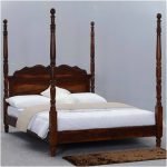 Niva Solid Sheesham Wood Poster Bed | Buy Wooden Poster Beds | Buy Wooden Canopy Beds | Solid Wood Poster Beds | Buy Wooden Bedroom Furniture Online | Sheesham Wood Furniture Online | Soni Art