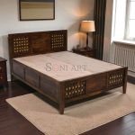 Brasilia Sheesham Wood Brass Fitting Bed