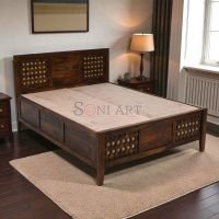 Brasilia Sheesham Wood Brass Fitting Bed