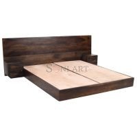 Venta Solid Sheesham Wood Floating Bed - Image 7