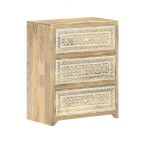 Wester Solid Wood Chest of Drawer W23.6x D13.8x H29.5 Inches | Wooden Chest of Drawers | Cabinet with Drawers | Sideboard with Drawers | Soni Art