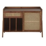 Carlton Solid Wood Cane Storage Cabinet | Solid Wood Cabinet | Rattan Cabinet | Cane Storage Cabinet | Wooden Cabinet Sideboard | Soni Art
