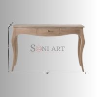 Arvik Curved Wooden Console Table 51x16x31.5 inches - Image 6