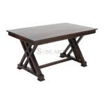 Milan Solid Wood Dining Table | Buy Wooden Dining Table Online | Mango Wood Dining Table | Brown Dining Table | Soni Art