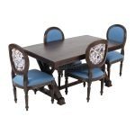 Milan Carved Solid Wood Dining Set | Buy Wooden Dining Set | Buy Four Seater Dining Set Online | Soni Art | Wooden Dining Chairs