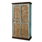 Newton Handcrafted Vintage Brass Fitted Wardrobe