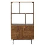 Harrold Solid Wood Modern Design Storage Bookshelf 35.4x16x67 | Buy Wooden Bookshelf Online | Solid Wood Storage Bookshelf | Soni Art