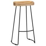 Arra Metal and Wood Curved Bar Stool / Kitchen Stool | Wooden & Metal Stool | Metal Bar Stool | Bar Stool & Kitchen Stools | Buy Bar Stools Online
