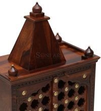 Soesto Solid Sheesham Wood Carved Puja Mandir Temple - Image 3