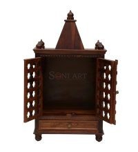 Soesto Solid Sheesham Wood Carved Puja Mandir Temple - Image 4