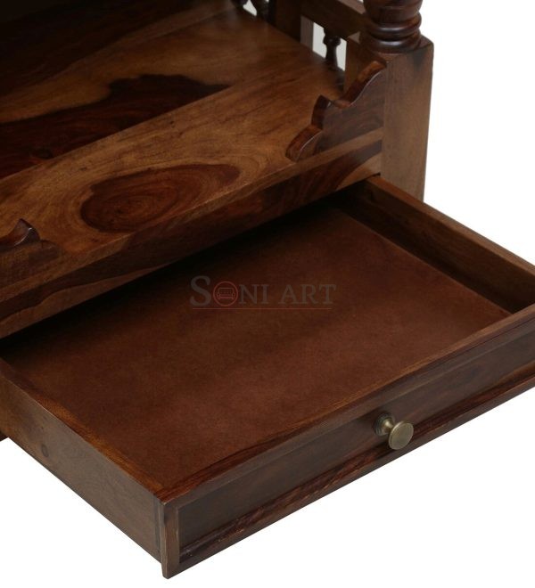 0003243 solid wood sheesham open pooja mandir | Soni Art