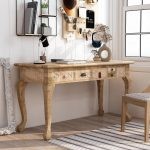 Veiga Solid Wood Carved Desk Table Study Table Console Table 47x22x30" | Buy Wooden Console Table Online | Console for Living Room | Soni Art