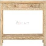 Galera Solid Wood Hand Carved Console Table Two Drawer | Wooden Console Table for Living Room | Living Room Furniture | Soni Art